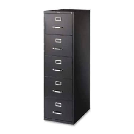 Lorell Lorell Commercial Grade 5-Drawer Legal Vertical File, LLR48501, 18"W x 26-1/2"D x 61"H, Black LLR48501